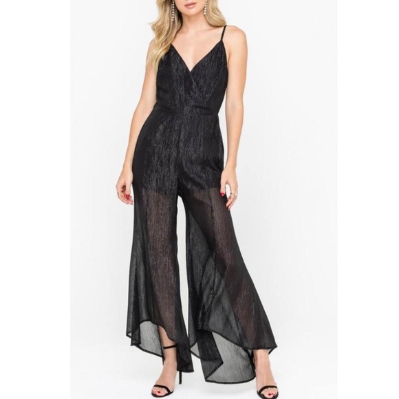 Lush Shimmer Cocktail Jumpsuit - Picture 3 of 8